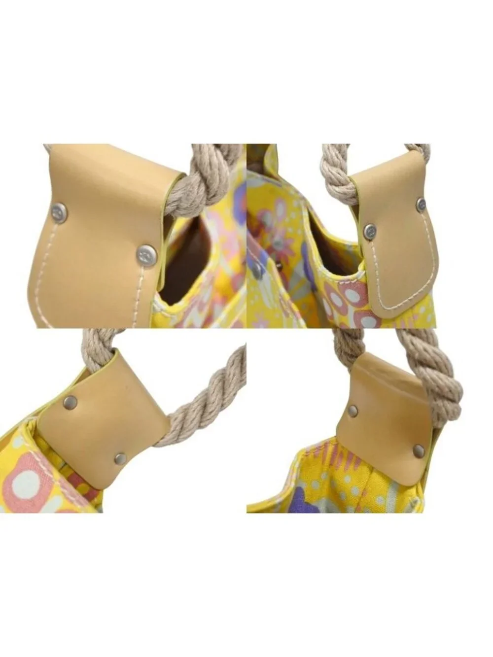 Chanel Flower Rope CC Logo Tote Bag Canvas Multicolor